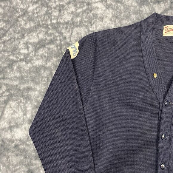 VTG Broadway Knitting Mills Sweater Size M Wool Varsity Letterman Oakmont HS 70s - Picture 7 of 14